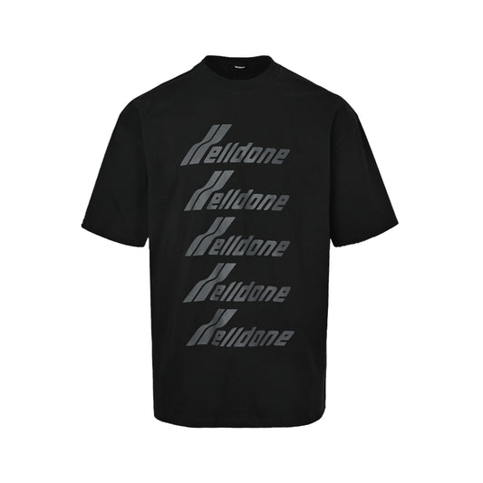 We11 Done classic barrage letter print short sleeves