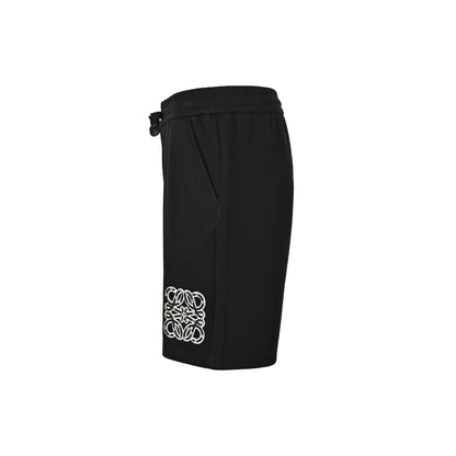 Loewe/Luo Yiwei stitched leather three-dimensional logo shorts