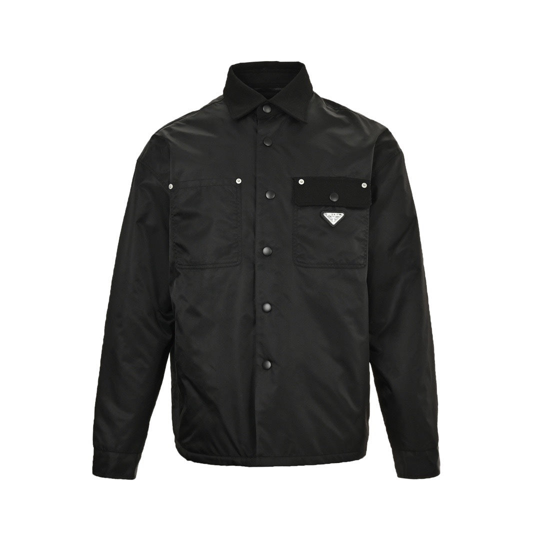 Prada 24Fw triangle logo flap cotton jacket