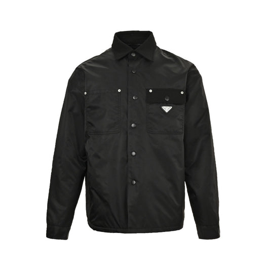 Prada 24Fw triangle logo flap cotton jacket
