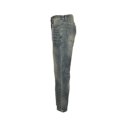 Fendi 24Fw colorful embroidered letter jeans