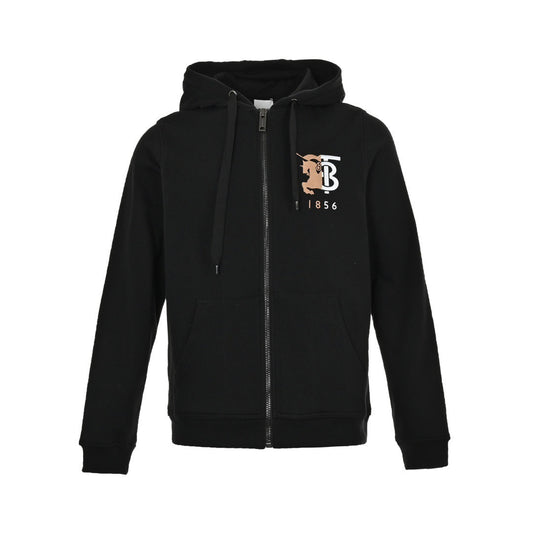 Burberry 23Fw embroidered war horse logo zipper sweatshirt jacket