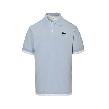 Prada fake two-piece Polo short sleeves with cloth label