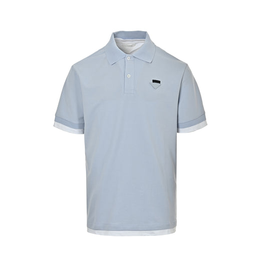 Prada fake two-piece Polo short sleeves with cloth label