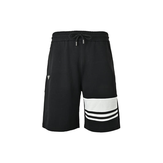 Prada hem striped patchwork triangle shorts