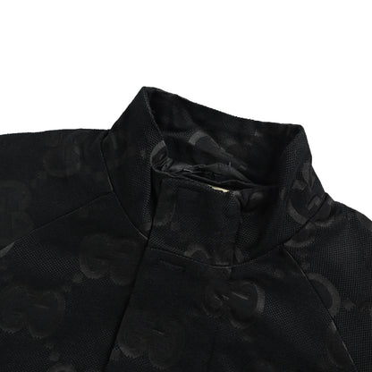 Gucci Double G all-over printed canvas stand-up collar padded jacket