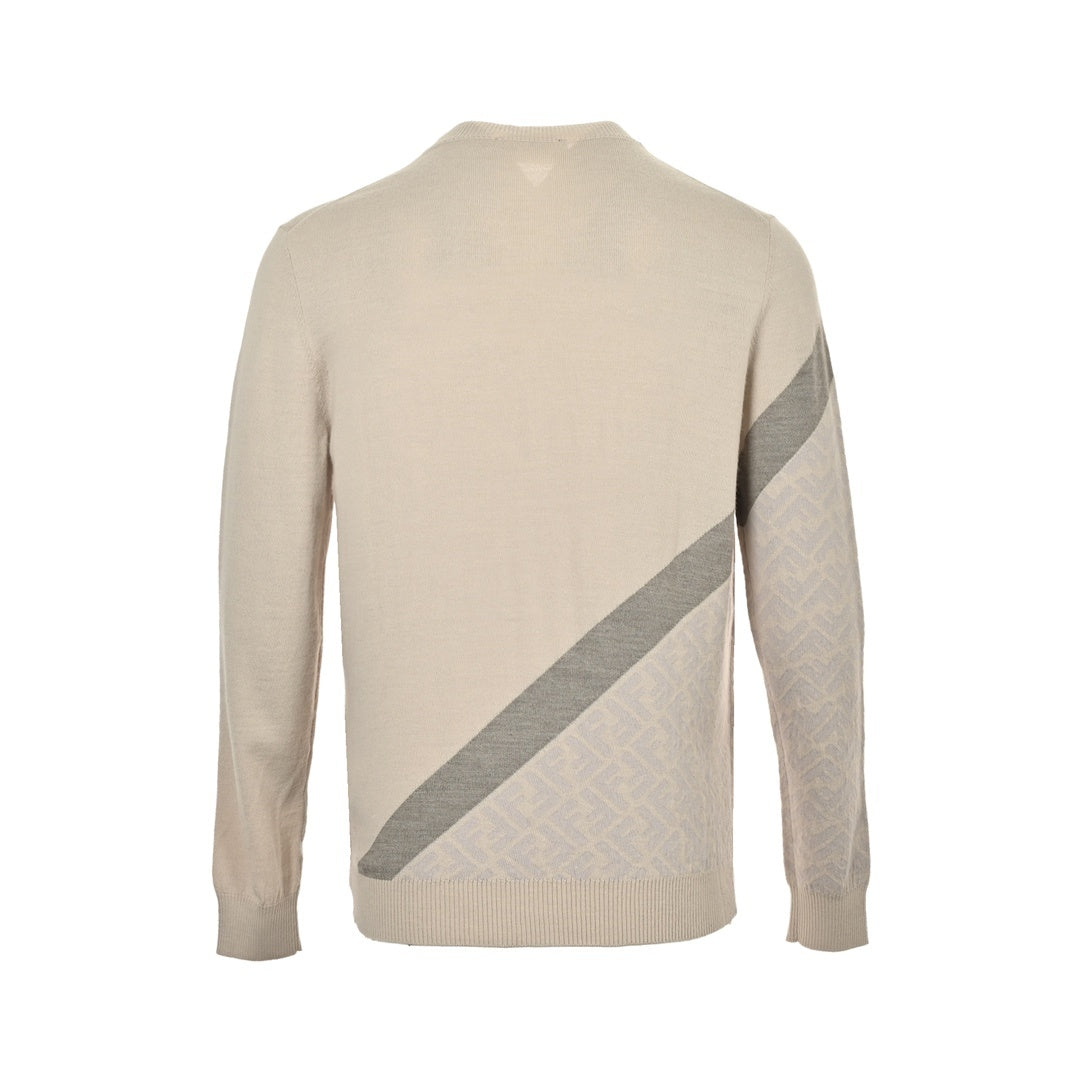 Fendi diagonal letter crew neck sweater