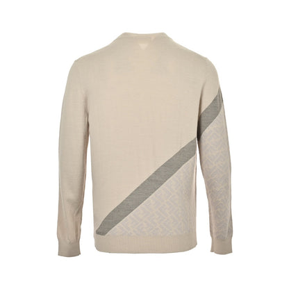 Fendi diagonal letter crew neck sweater