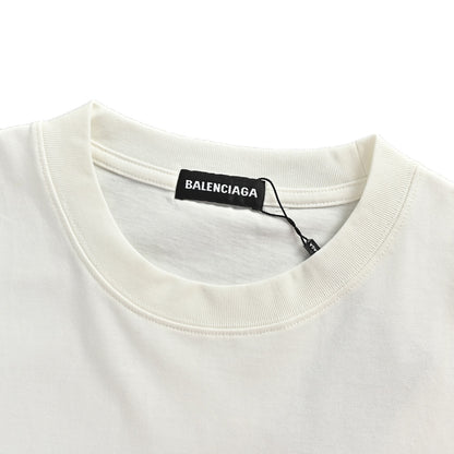 Balenciaga Gothic letter logo printed short sleeves