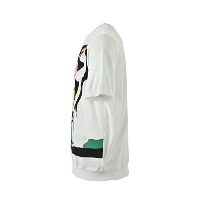 Louis Vuitton portrait jacquard wool knit short sleeves