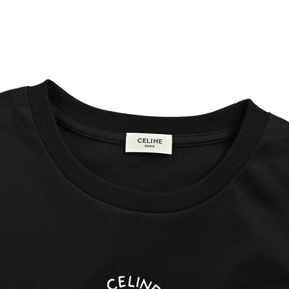 Celine Arc de Triomphe small logo embroidered short sleeves