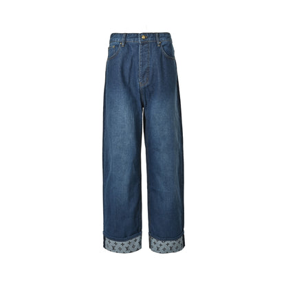 Louis Vuitton MONOGRAM cuffed hem straight jeans