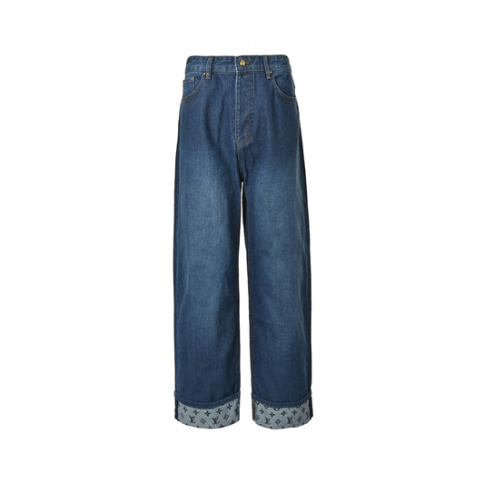 Louis Vuitton MONOGRAM cuffed hem straight jeans