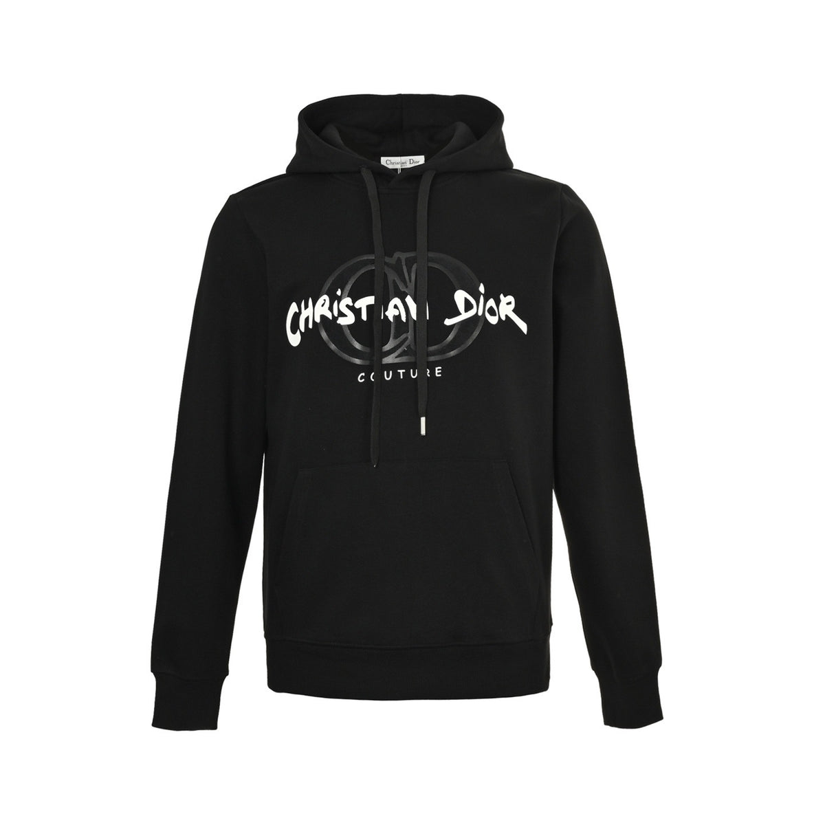Dior 25Fw laminated letter logo hooded sweatshirt