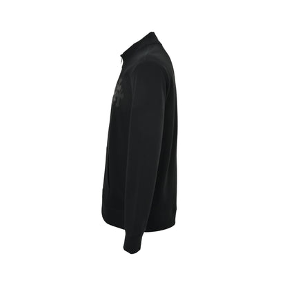 Chrome Hearts/Chrome Heart Cross Half-Zip Leather Stand Collar Sweatshirt