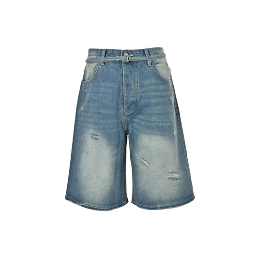 Acne Studios waistband ripped denim shorts