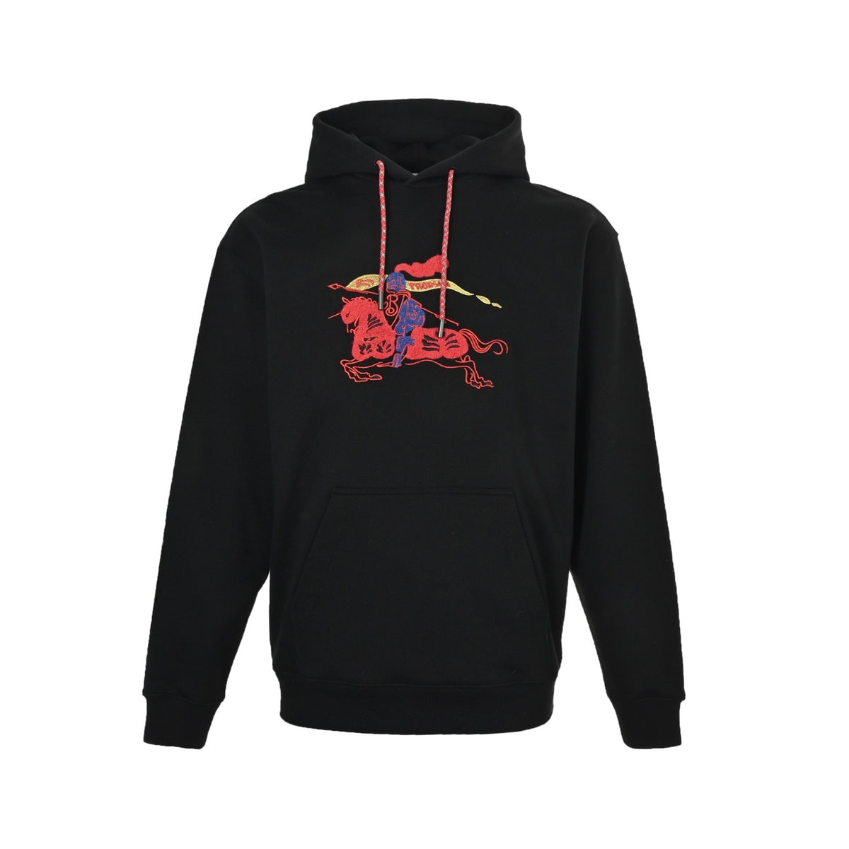 Burberry New Year of the Horse Series Flocked Colorful Embroidered War Horse Hooded Sweatshirt