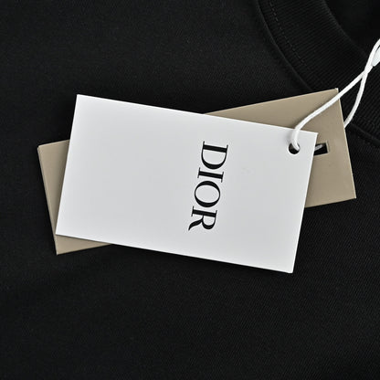 Dior 26ss cannage embroidered letter pocket short sleeves