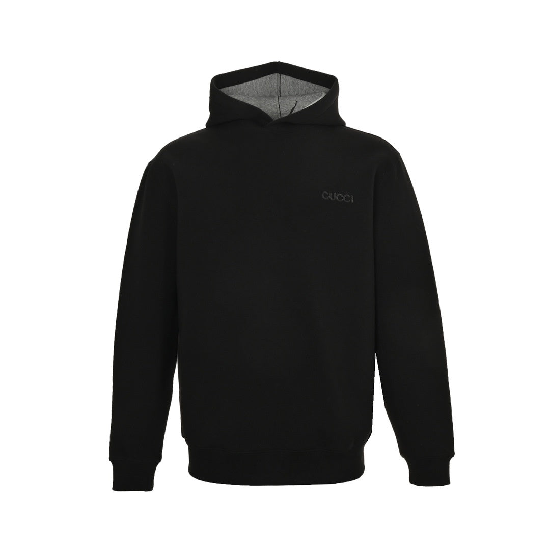 Gucci 24Fw small label space cotton composite knitted hooded sweatshirt