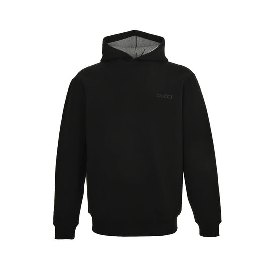 Gucci 24Fw small label space cotton composite knitted hooded sweatshirt