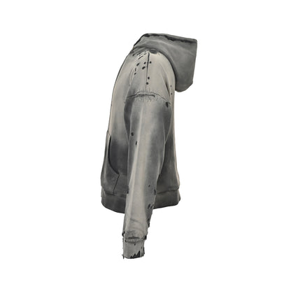 Saint Michael Double Destroyed Waffle Hooded Jacket