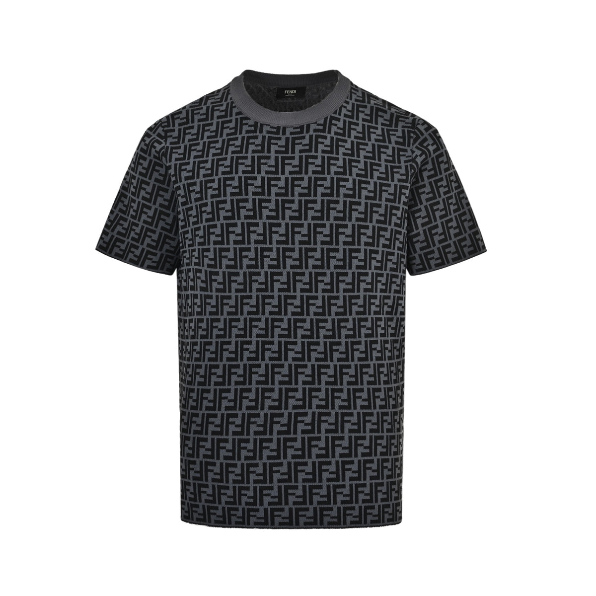 Fendi FF jacquard all-over printed knitted short sleeves