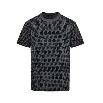 Fendi FF jacquard all-over printed knitted short sleeves