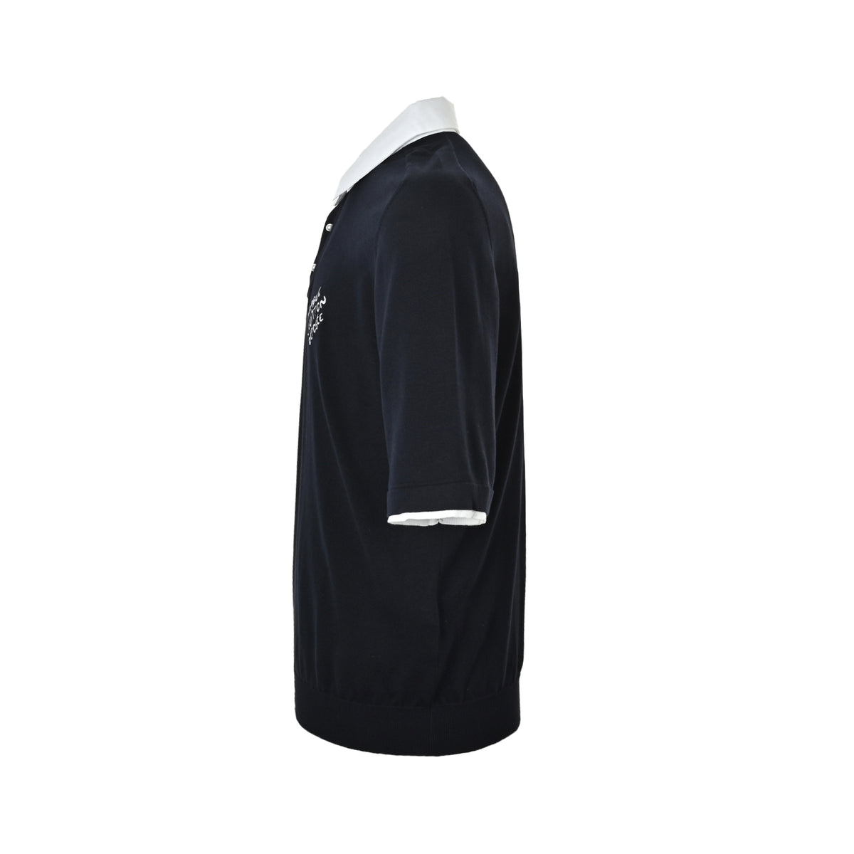 Louis Vuitton white collar button knitted Polo short sleeves