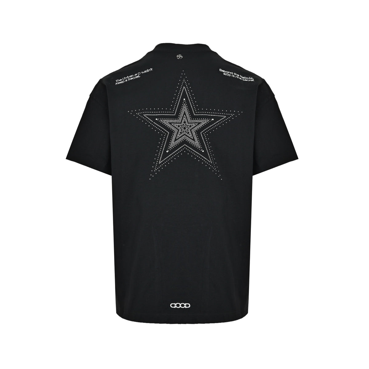 GOOD BRAND GB star silver thread slogan short sleeves