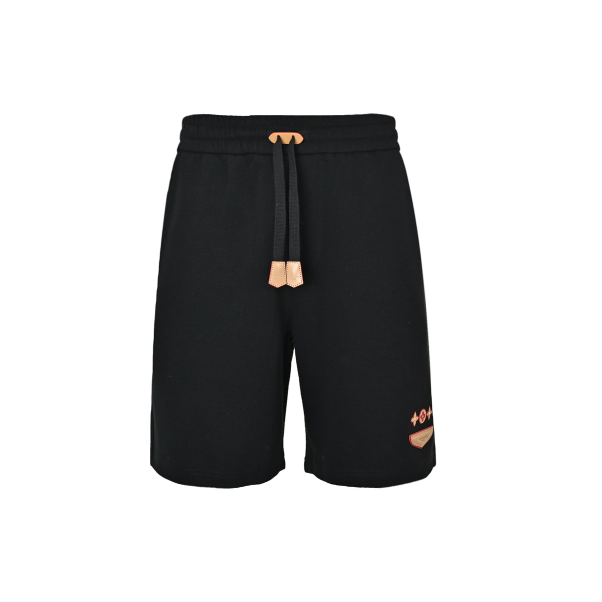 Louis Vuitton three-flower print leather label shorts