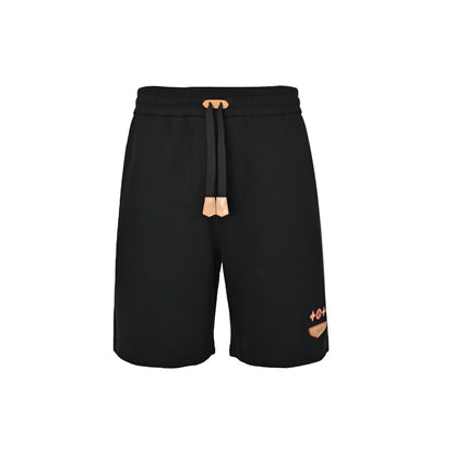 Louis Vuitton three-flower print leather label shorts
