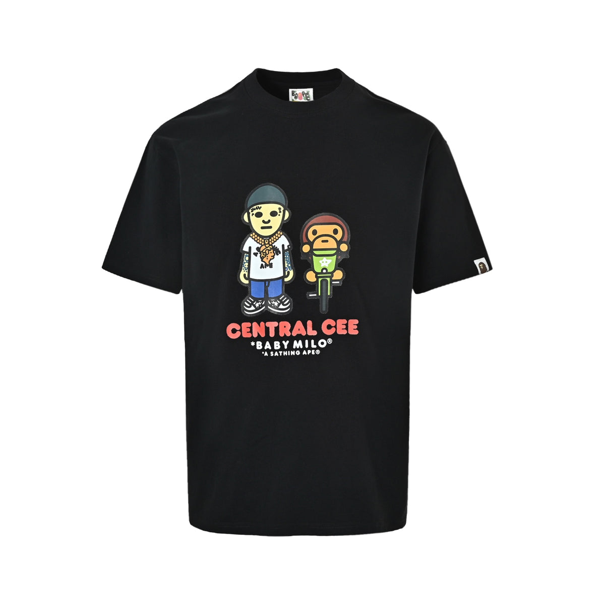 Bape 26ss little monkey cycling printed short sleeves