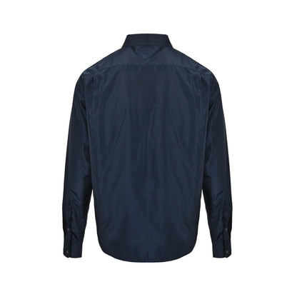 Prada pocket tag back triangle logo shirt