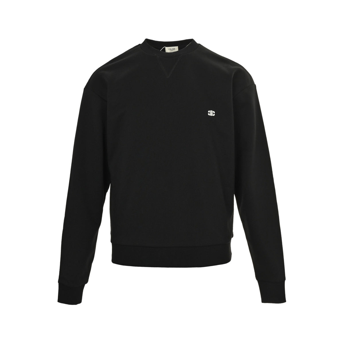 Celine 25Fw Arc de Triomphe embroidered logo round neck sweatshirt