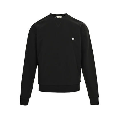 Celine 25Fw Arc de Triomphe embroidered logo round neck sweatshirt
