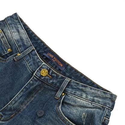 Louis Vuitton 23Fw embroidered patch jeans