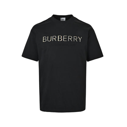 Burberry plaid embossed letter short sleeves