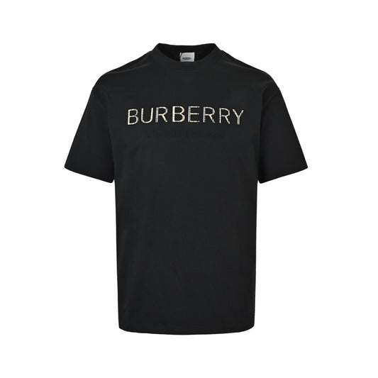 Burberry plaid embossed letter short sleeves