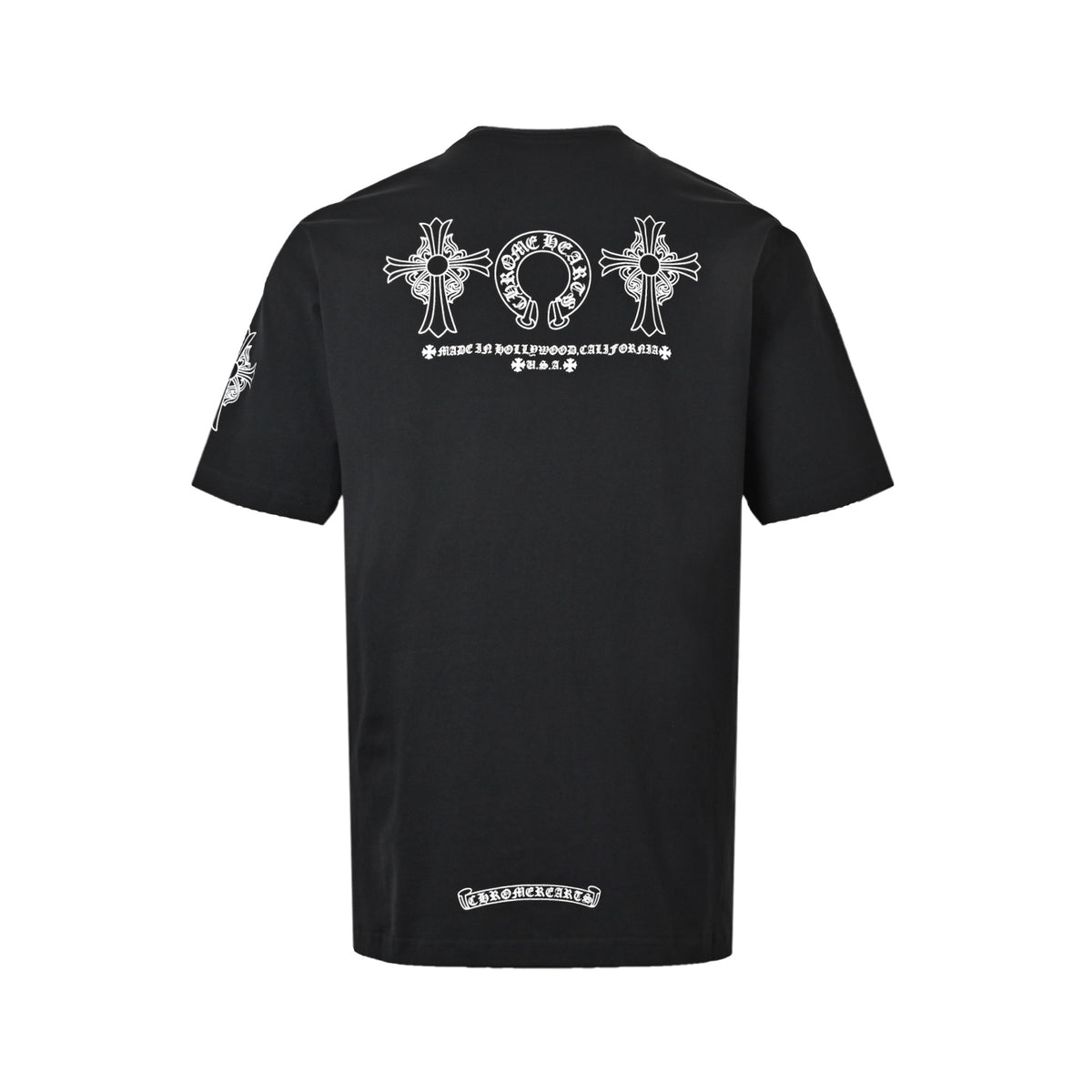 Chrome Hearts/Chrome Heart Cross Horseshoe Print Short Sleeve