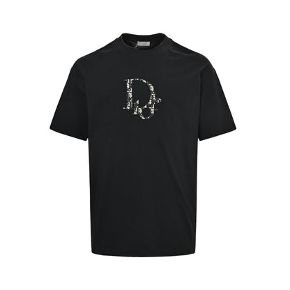 Dior old flower patch embroidered short sleeves