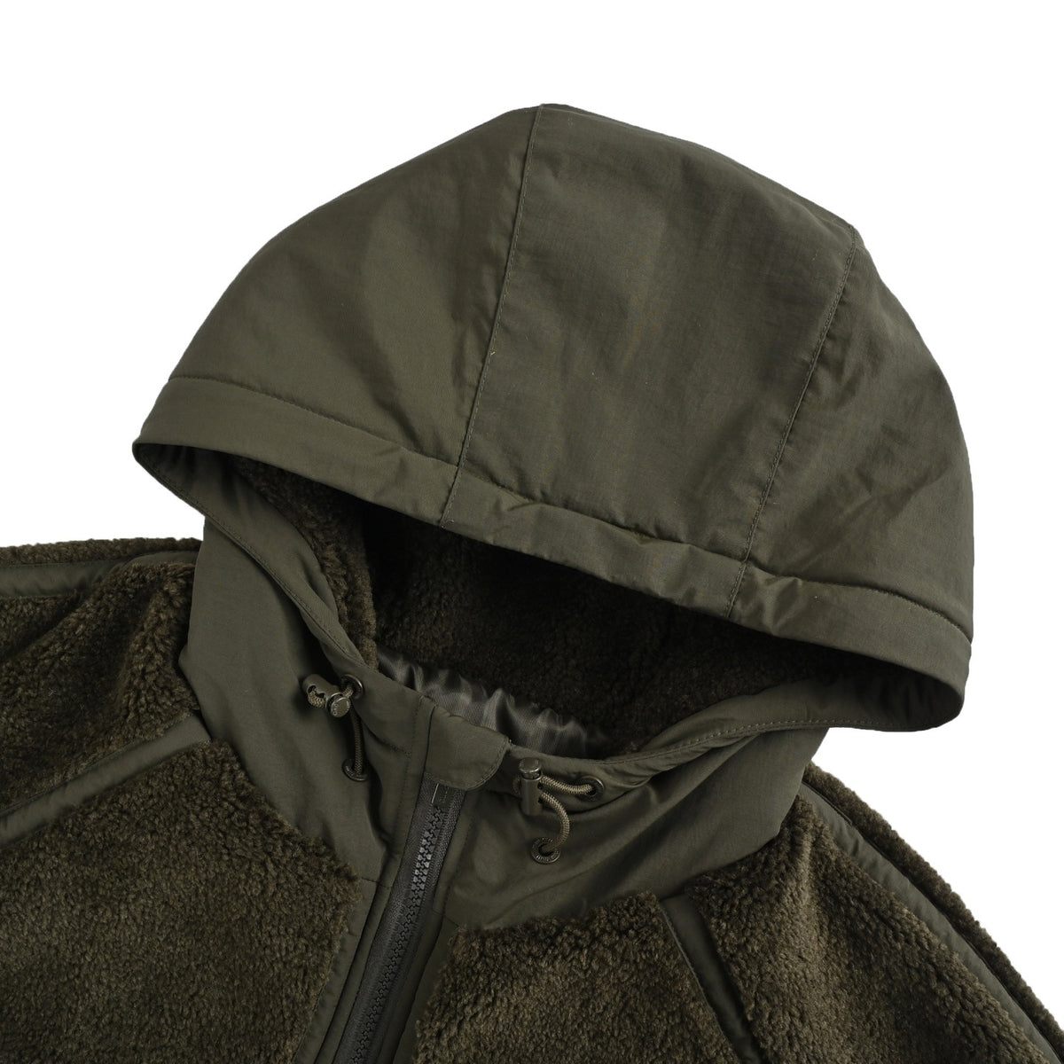 MiuMiu/Miu Miu embroidered lettering polar fleece hooded jacket