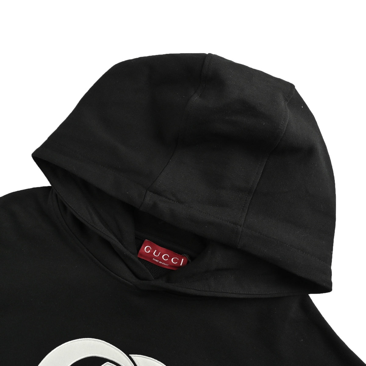 Gucci 25Fw double G letter embroidered hooded sweatshirt