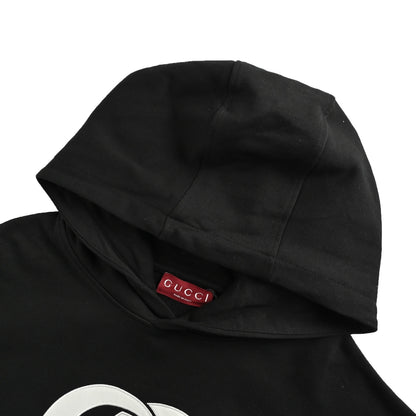 Gucci 25Fw double G letter embroidered hooded sweatshirt