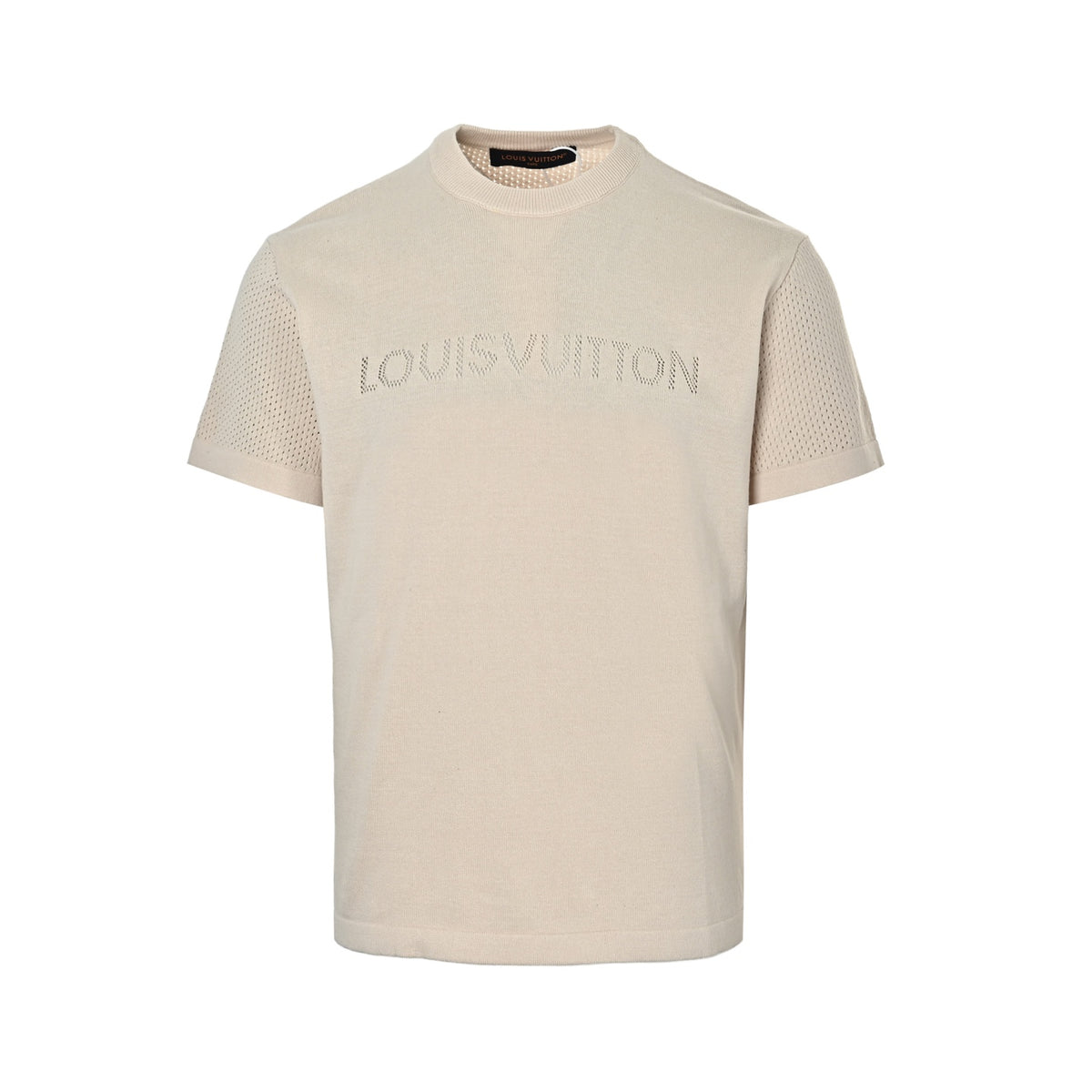 Louis Vuitton hollow jacquard logo knitted short sleeves