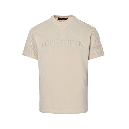Louis Vuitton hollow jacquard logo knitted short sleeves