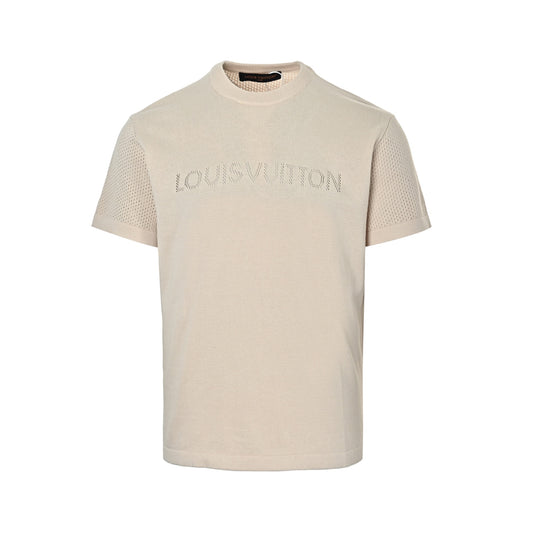 Louis Vuitton hollow jacquard logo knitted short sleeves