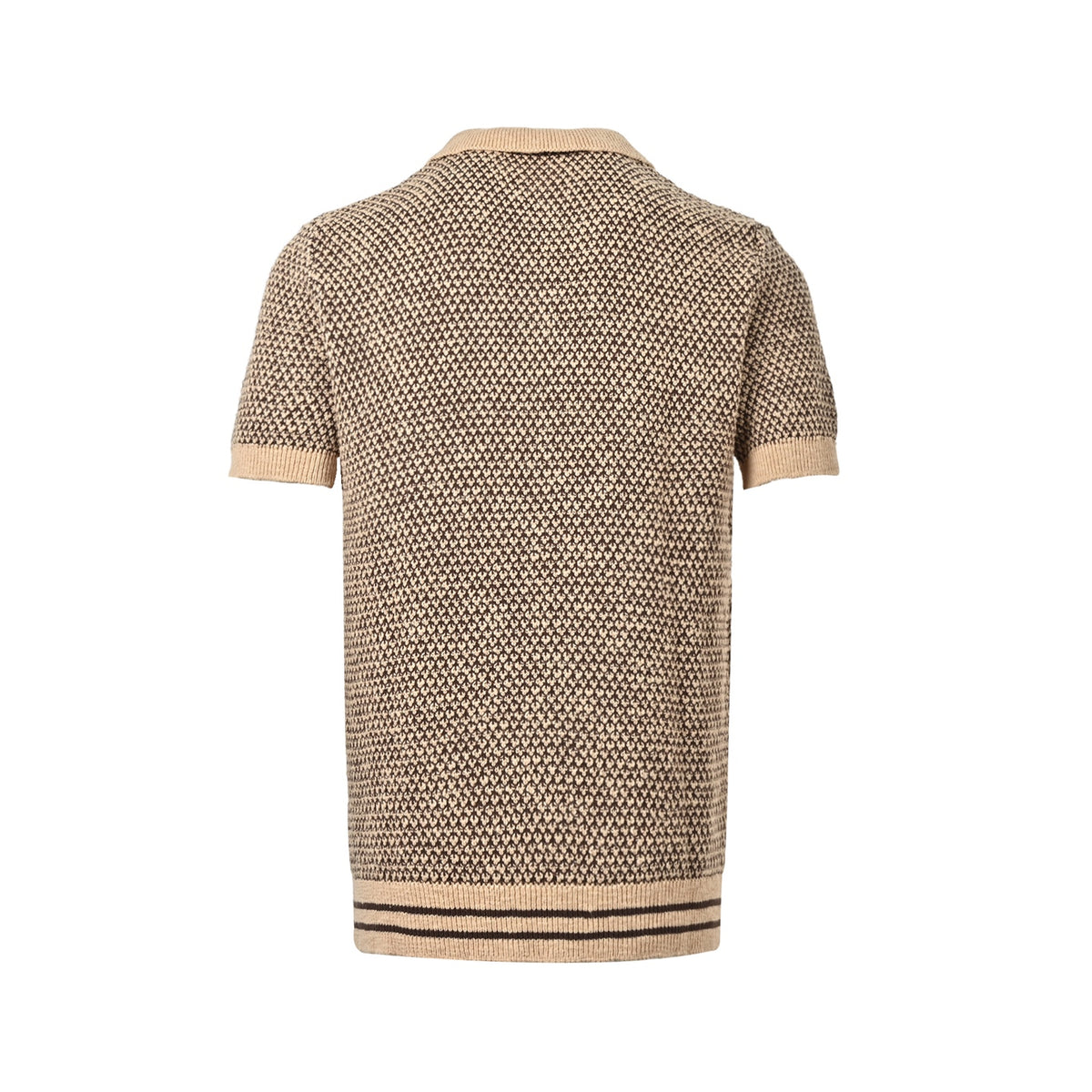 Louis Vuitton 26ss chest leather stamp knitted Polo short sleeves