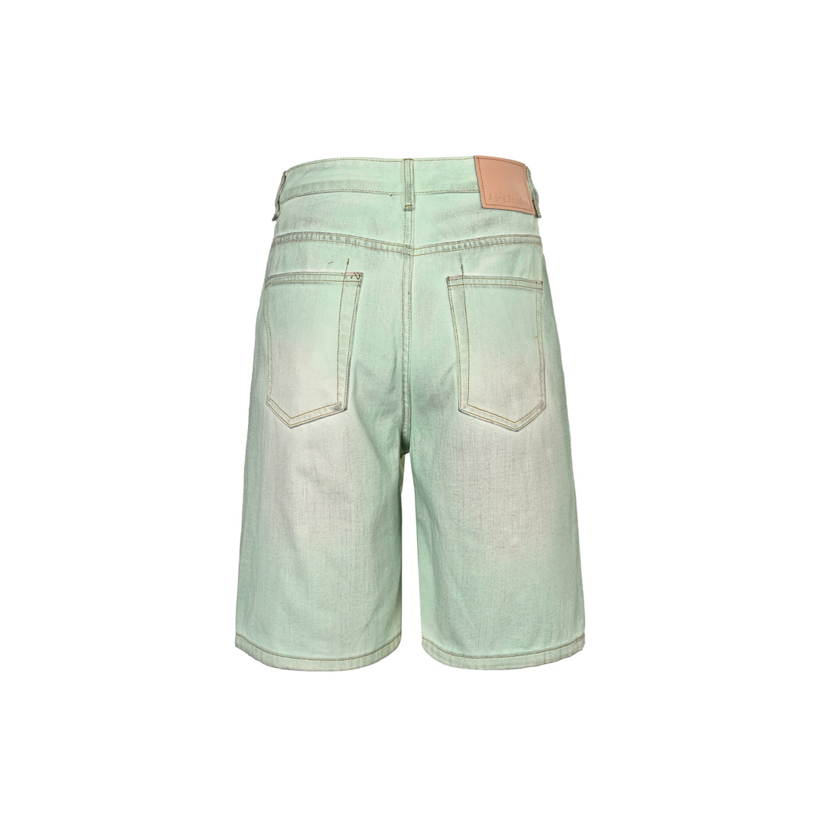 Acnestudios 1981M25ss distressed luminous mud-dyed denim shorts