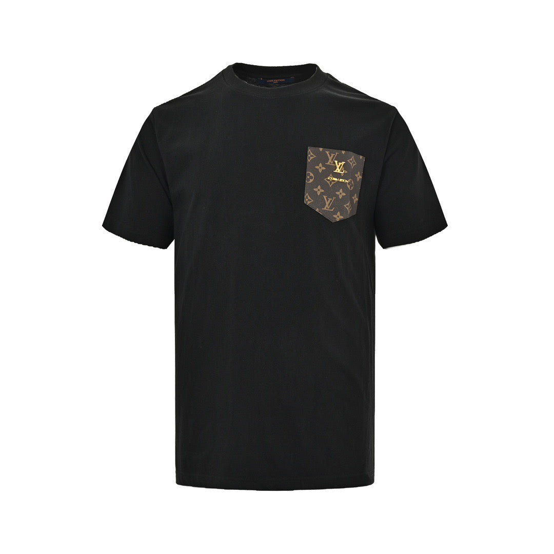 Louis Vuitton 24ss presbyopic leather label fake pocket short sleeves