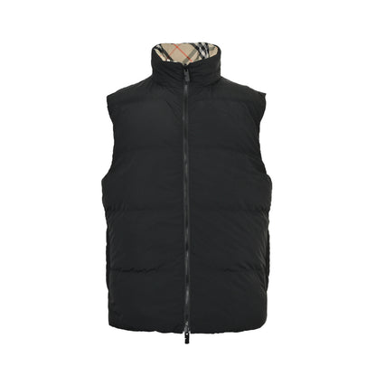 Burberry diamond pattern reversible down vest